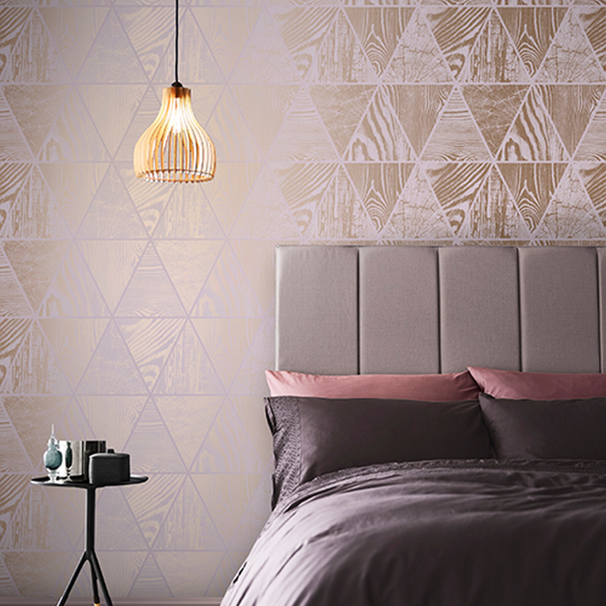 Geo Grain Blush Wallpaper 105241 By Graham Brown In Rose Gold Pink